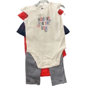 🤑 2 for $15 🤑 Carters 4th of July 3 piece set
